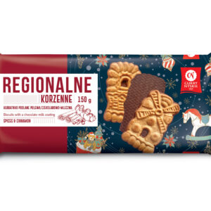 Opakowanie 150g herbatników Regionalne Korzenne z czekoladą